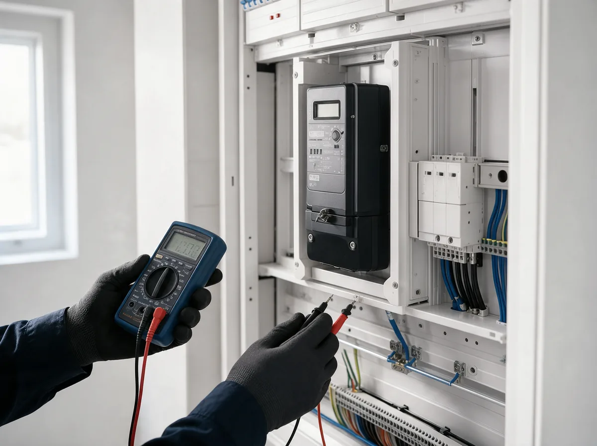 Erneuerter Zählerschrank mit Unterverteilung, ausgeführt von Niebecker Elektrotechnik in Dortmund